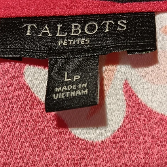 Talbots EUC Large Petite Beautiful Floral Blouse, Bell Sleeves, Side Zipper, - Picture 2 of 8